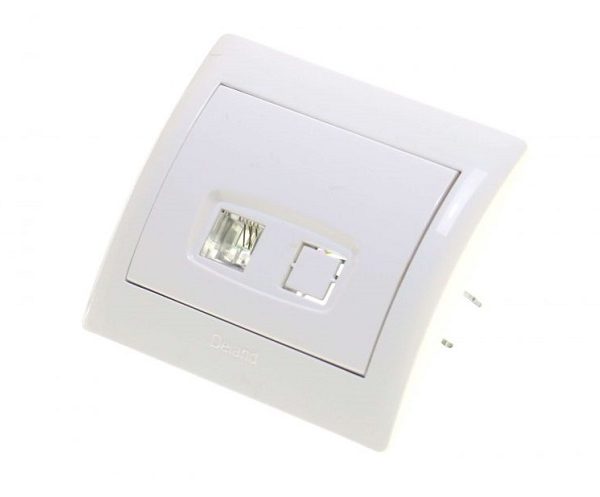 سوکت تلفن دو خط دلند مدل آریا