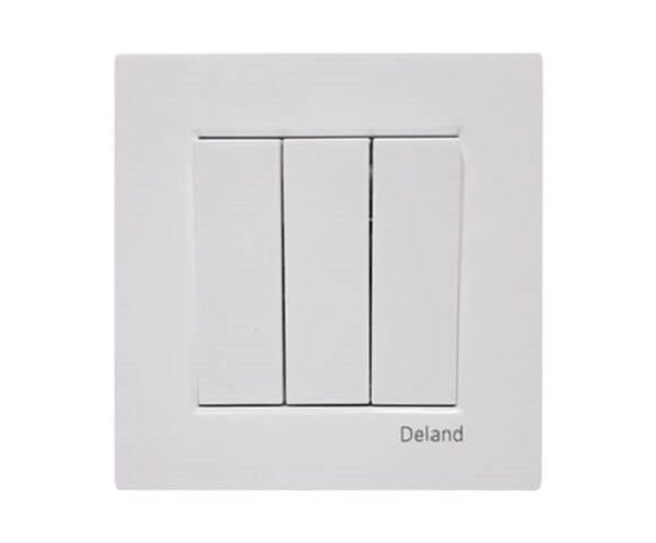 کلید سه پل آسا دلند پلاس(مکانیزم+قاب)