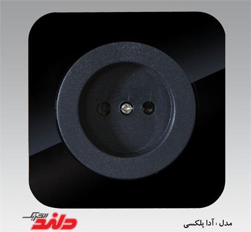 پریز برق آدا پلکسی مشکی دلند پلاس(مکانیزم+قاب)