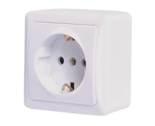 پریز برق ارت دار روکار دلند مدل سیلور پریز برق ارت دار روکار دلند مدل سیلور